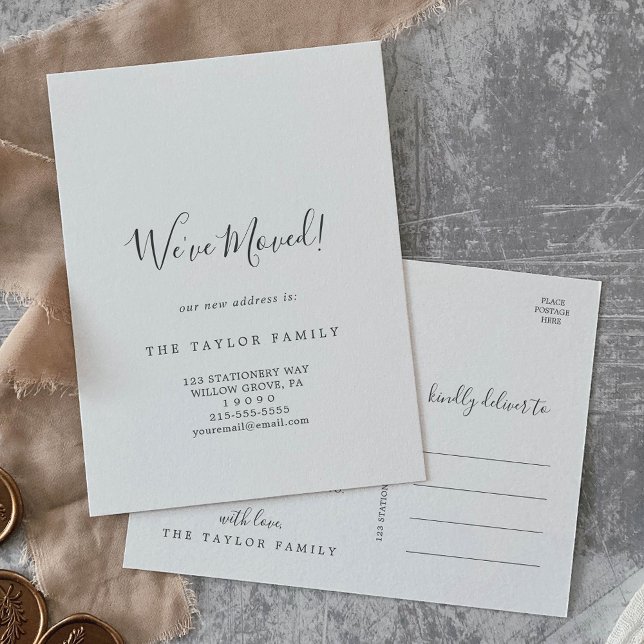 Minimaliste Nous avons déplacé une carte postale i (Créateur téléchargé)