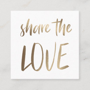 Minimaliste Partager L'Amour Carte de fidélité