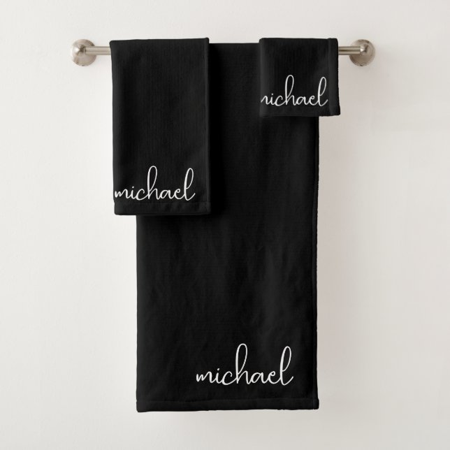 Minimaliste Personnalisé Noir (En situation)