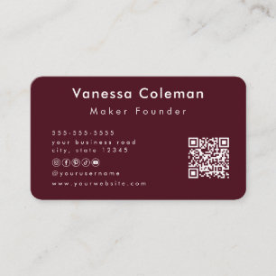 Minimaliste professionnel Carte de visite Bourgogn