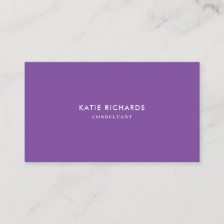 Minimaliste professionnel Carte de visite violet