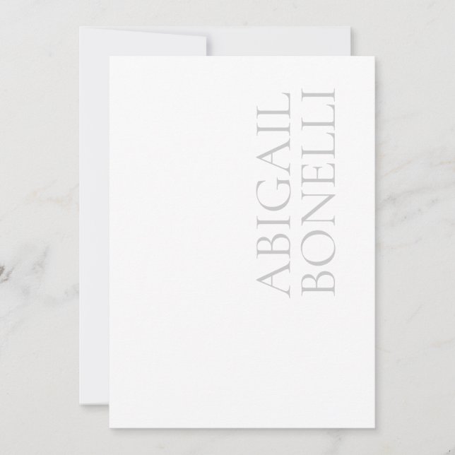 Minimaliste professionnel moderne gras gris blanc (Devant)
