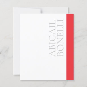 Minimaliste professionnel moderne gras gris rouge 