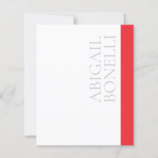 Minimaliste professionnel moderne gras gris rouge  (Devant)