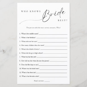 Minimaliste qui connaît la mariée meilleur jeu de