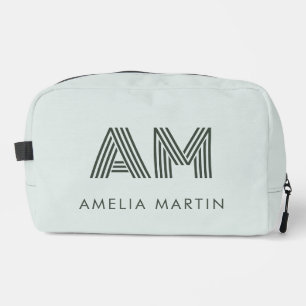 Minimaliste Sac Vert Sauge Géométrique Monogramme