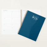 Minimaliste simple à deux monogrammes bleu Turquoi<br><div class="desc">Minimaliste Simple Deux Monogramme turquoise plan bleu parfait comme cadeau pour les patrons, consultants, professionnels ou hommes d'affaires.</div>