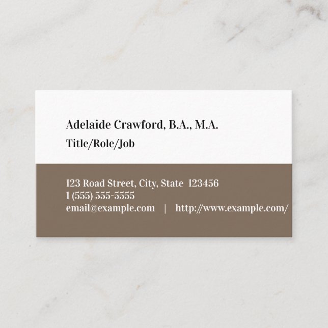 Minimaliste, simple Carte de visite (Devant)