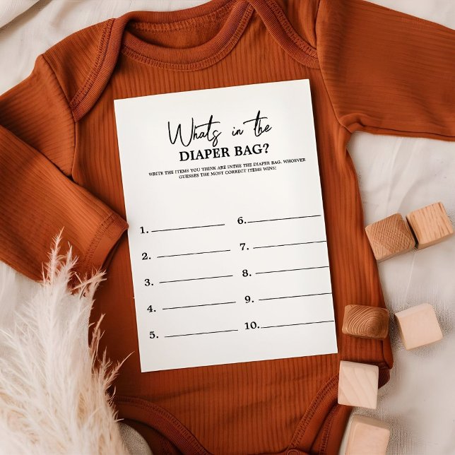 Minimaliste whatin le sac Baby douche jeu Carte (Créateur téléchargé)