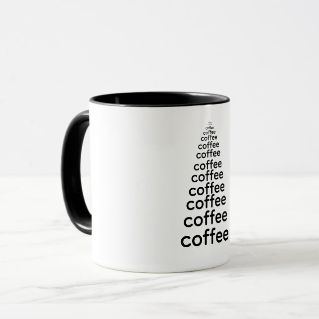 Minimalistic Black Coffee Tree Mug (Devant gauche)