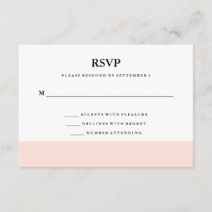 Minimaux modernes rougissent la rayure rose RSVP