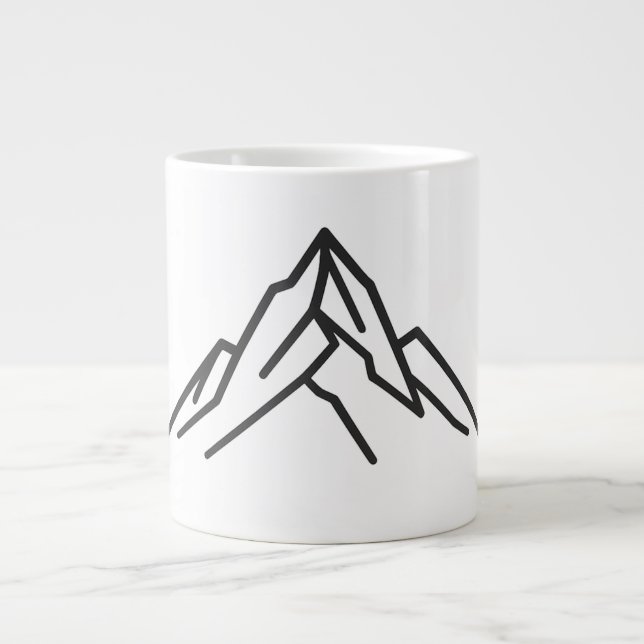 Minime Alpine Mountain Line Art Mug (Devant)