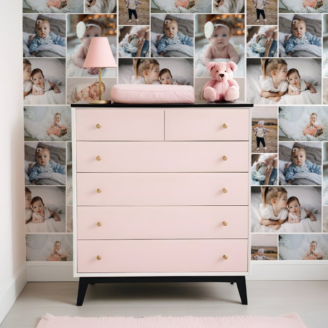 Minimum personnalisé Mur Baby 8 Photo Collage (Minimal Personalized Wall Baby 8 Photo Collage Wallpaper)