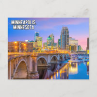 Minneapolis Minnesota Carte postale Centre-ville