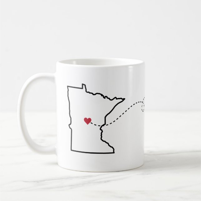 Minnesota en Utah - Coeur2Coeur Coffee Mug (Gauche)