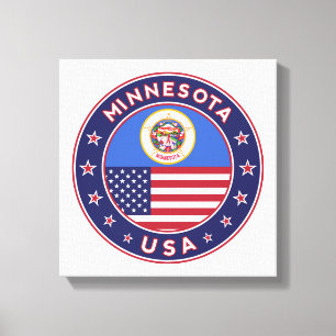Minnesota, États-Unis, affiche du Minnesota, toile