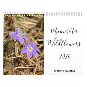 Minnesota Fleur sauvage 2026 12 mois calendrier mu