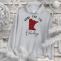 Minnesota Holiday Buffalo Plaid Home Sweat - shirt