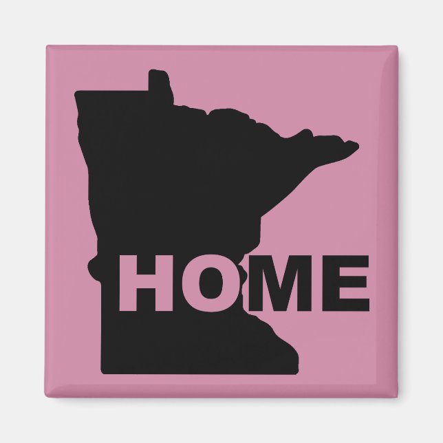 Minnesota Maison Loin de l'État Frigo Magnet (Devant)
