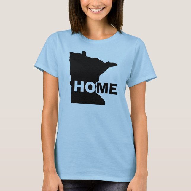 Minnesota Maison Loin de l'État T-Shirt Tees (Devant)