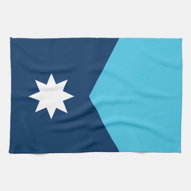 Minnesota State Drapeau Serviette de cuisine (Horizontal)