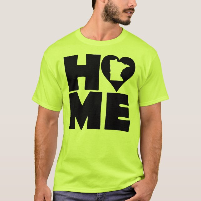 Minnesota T-shirt Home Heart State Tees (Devant)