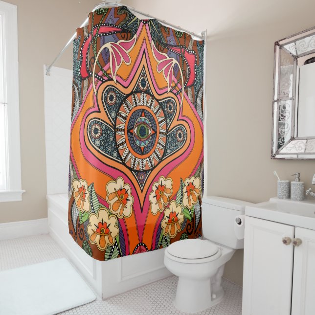 MINNIE henné rideau de douche (En situation)