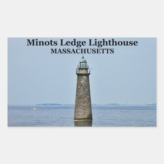 Minots Ledge Lighthouse, Stickers Massachusetts (Devant)