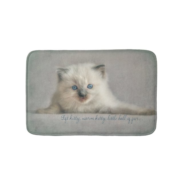 Minou mou, tapis de bain de ragdoll (Devant)