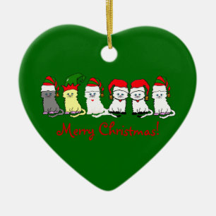 Minous de Noël dans un ornement en céramique de