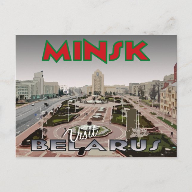 Minsk, carte postale de la série Visit Belarus (Devant)