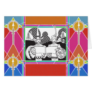 Minstrels médiévaux sans plomb en verre