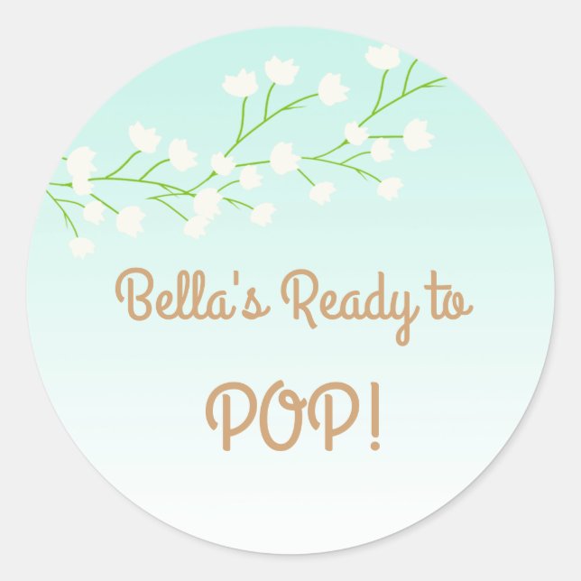 Mint Baby's Breath Ready to Pop Stickers (Devant)