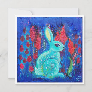 Mint Bunny Mini Art Imprimer Invitation