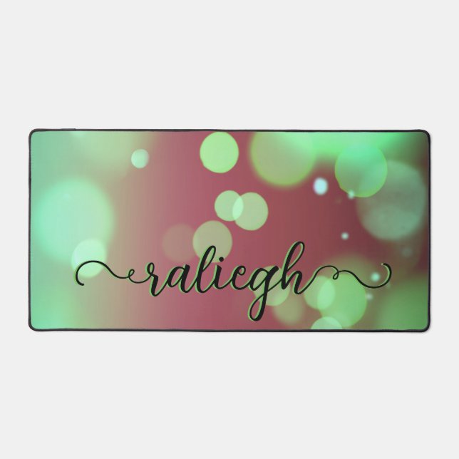 Mint & Burgundy Bokeh (Recto)