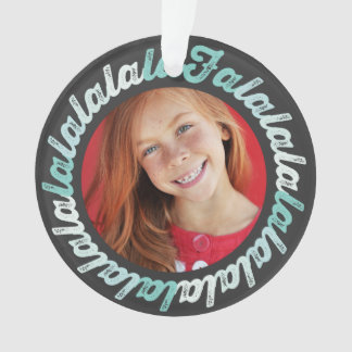 Mint Circle Falalalala Bold Script Photo Noël