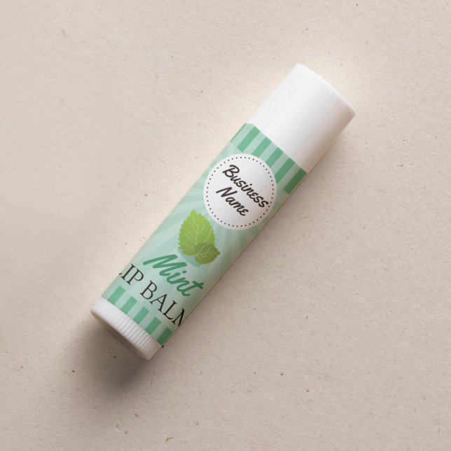 Mint Green - Lip Balm Étiquette - Carré de 1,25 po (Créateur téléchargé)