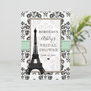 Mint Green Paris Tour Eiffel Cartes de table