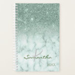 Mint Green Parties scintillant Ombre Marbre Monogr<br><div class="desc">Cette conception a été créée par art numérique. Elle peut être personnalisée dans la zone fournie ou customisée en choisissant le clic pour customiser une autre option et en changeant le nom, les initiales ou les mots. Vous pouvez également modifier la couleur et le style du texte ou supprimer le...</div>