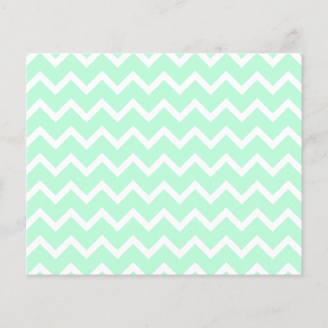 Mint Green Zigzag Chevron Stripes. (Devant)