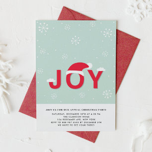 Mint Snow Joy Fête Invitation