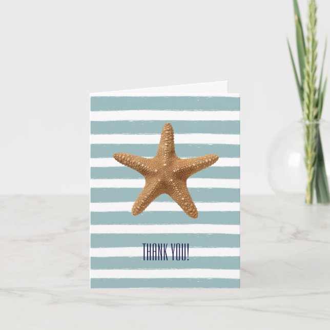 Mint Stripes Nautique Starfish Beach Merci (Devant)