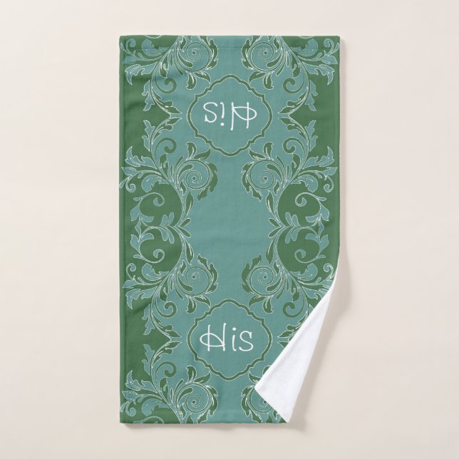 Mint Thyme personnalisées Correspondant ses et ses (Serviette à main)