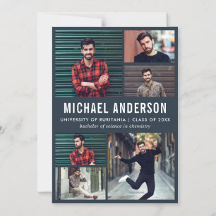 Minuit 6 Photo Chalkboard Graduate Faire-part