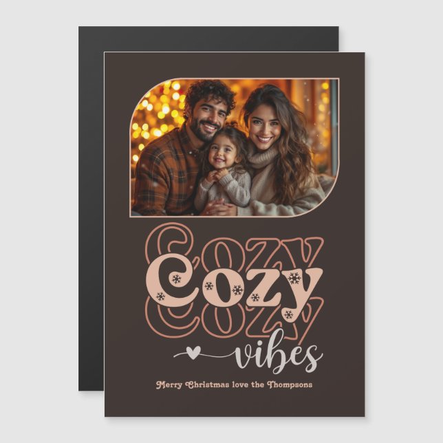 Minuit Cocoa Holiday Keepsaké Noël Photo (Devant / Derrière)