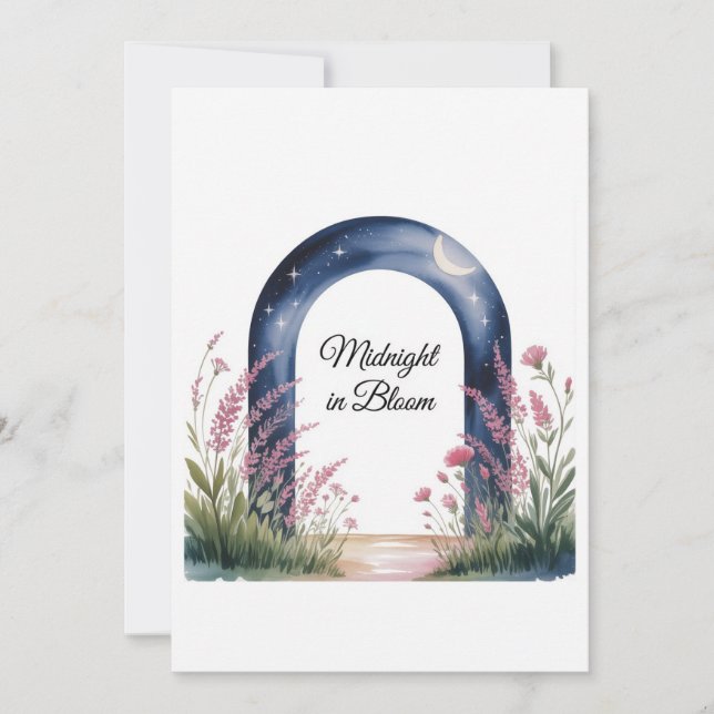 Minuit en Fleur - Elégante Invitation Floral Prom (Devant)