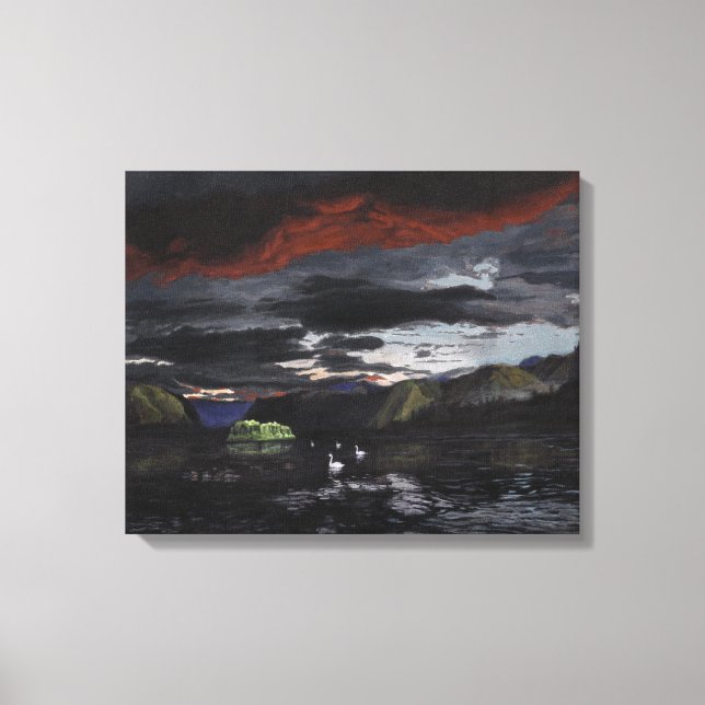 Minuit sur le fleuve Yukon : Toile non découpée (Recto)