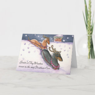 Minuscule carte de Noël Weindeer
