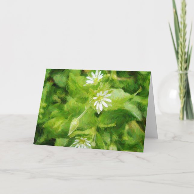 Minuscule carte Fleur sauvage Artsy Note (Devant)