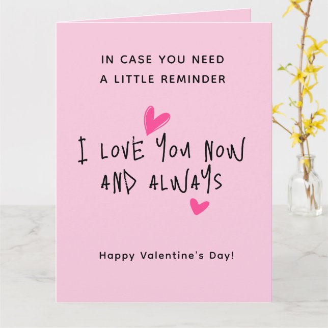 Minuscule design moderne carte Saint-Valentin (Fleur jaune)